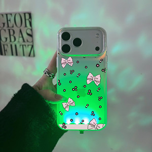 <span class=keywords><strong>Coque</strong></span> de téléphone Anime brillante tendance pour <span class=keywords><strong>iPhone</strong></span> 16 17 Pro Max 14 13 Simple 12, avec flash d'appel brillant et contrôle vocal inductif, <span class=keywords><strong>coque</strong></span> arrière pour mobile - Product Image 3