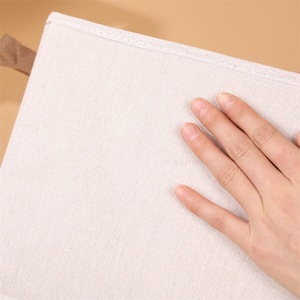 Double Layer Cotton Linen <b>Storage</b> <b>Box</b> Foldable Lidless Rectangle Fabric Webbing Handles Clothing <b>Storage</b> <b>Drawer</b> Organizer - Product Image 1