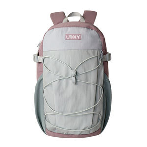 SENDA Mochila Unisex Ligera de Nailon Gris Claro con Marco Interno, Diseño Normcore/Minimalista con Patrón de Caracteres, Duradera, Portátil, con Cierre, 20-37L - Product Image 1