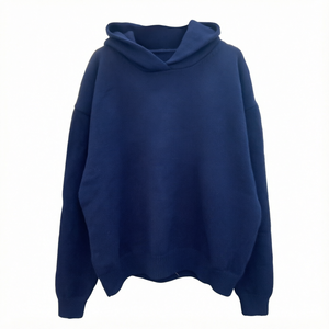 Pull à capuche en tricot épais brodé anti-rides pour homme Cole Buxton, de haute qualité, noir - Product Image 1