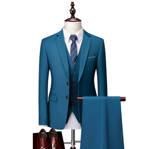 Hommes 3 pièces hommes Slim affaires costumes décontractés robe <span class=keywords><strong>trois</strong></span> pièces ensemble veste pantalon <span class=keywords><strong>gilet</strong></span>/homme mariage marié Blazer manteau pantalon - Product Image 2
