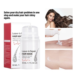 Vente en gros de crème capillaire biologique 50 ml à l'huile d'argan, masque capillaire réparateur sans rinçage, rend les cheveux doux et brillants à nouveau - Product Image 5