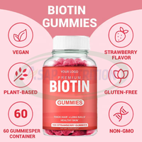 ODM Gummies pour la croissance des cheveux à la Biotine et au Resvératrol, Supplément vitaminique pour femmes et hommes, Soutien immunitaire, Antioxydant, Vente en gros