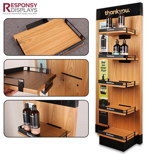 Espositore a Cinque Ripiani in Legno Stile Rustico Vintage per Prodotti di Bellezza, Cosmetici e Cura della Pelle in <span class=keywords><strong>Negozi</strong></span> al Dettaglio - Product Image 4