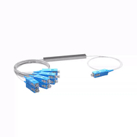 Divisor de Fibra Óptica Monomodo Mini PLC 1x8 SC UPC de Tubo de Acero para Redes FTTH 5G PON, OEM de Fábrica