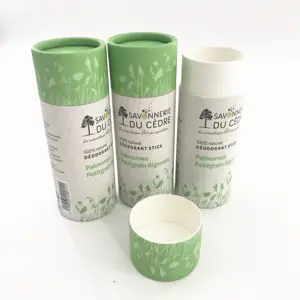 Papel kraft personalizado, recipiente push-up para desodorante, recipiente em bastão, latas de papel cosmético, cilindro de papel, tubos de embalagem, cilindro de desembalagem