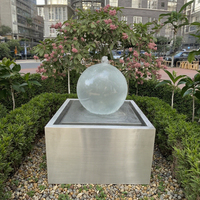 Fontaine sphérique en acrylique populaire pour la décoration de jardin, cascade, fontaine d'eau avec lumière LED pour la cour et le patio