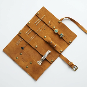 Custom Logo Luxury <b>Jewelry</b> Organizer <b>Roll</b> High Quality Microfiber Velvet Lining Foldable <b>Travel</b> Storage <b>Jewelry</b> Pouch - Product Image 1