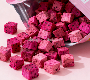 Cubos de Pitaya Roja Liofilizados al por Mayor, 10x10mm, Sabor Dulce Natural, Refrigerios de Pitaya, Fruta Deshidratada Liofilizada a Granel - Product Image 5