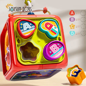 Montessori multi-fonction musique et lumière triez et <span class=keywords><strong>d</strong></span>écouvrez le <span class=keywords><strong>Cube</strong></span> <span class=keywords><strong>d</strong></span>'<span class=keywords><strong>activité</strong></span> jouets pour bébé de <span class=keywords><strong>6</strong></span> à 18 <span class=keywords><strong>mois</strong></span> - Product Image 4