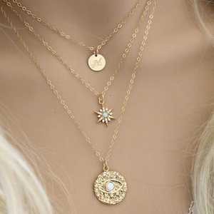 Collar de ópalo de estrella de mar, de Plata de Ley 925, chapado en oro - Product Image 5