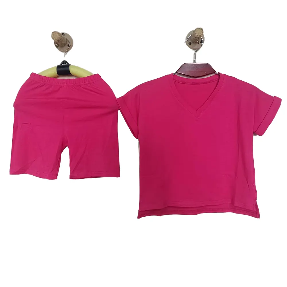 Ropa infantil verano casual ropa de casa camiseta traje de niña traje de dos piezas para niños