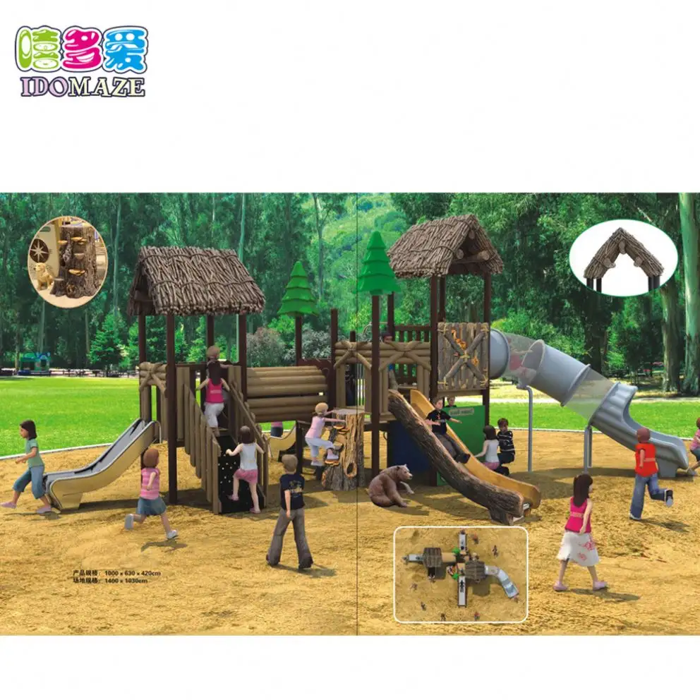Cina Più Commerciale Giochi Per Bambini di Lusso Per Bambini In Legno Parco Giochi All'aperto