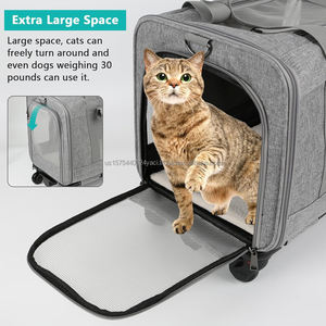 Bolsa de Transporte Plegable para Mascotas, Caja de Transporte para Perros y Gatos, Bolsa de Transporte con Ruedas Extraíbles y Asa - Product Image 6