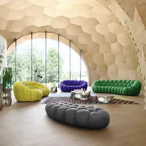 NOVA Italian Design Living Room Bubble Couch Sofa White Polar Fleece Modular Sofas Cover Set Furniture