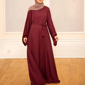 Robe abaya de prière en polyester de couleur pure de haute qualité pour musulmans - Product Image 4