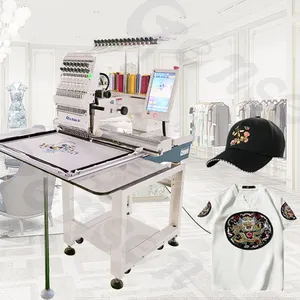 2024 top sell 1 head computerized embroidery machine 12 15 needles single head embroidery machines for beginners