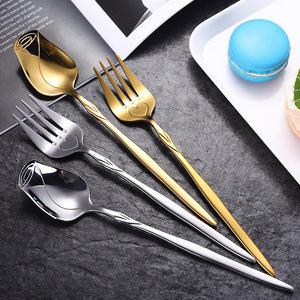 Stainless Steel Spoon Golden Rose Meal Spoon Creative Flower Spoon Student <b>Lunch</b> Box Meal Spoon Portable Spoon Fork Gift <b>Set</b> - Product Image 4