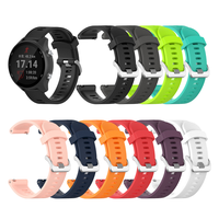 Boucle en acier inoxydable Bracelets de poignet Logo Bracelet de montre personnalisé Bracelet de montre en silicone 20MM pour Garmin Forerunner 245M