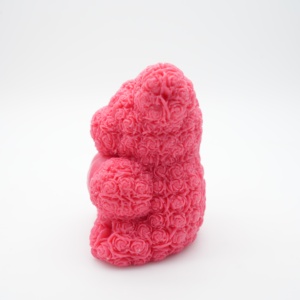 Sapone Artigianale a Forma di Orso Rosa Rosso e Amore, Sapone All'Ingrosso, Sapone Affascinante Antibatterico per Casa e Ritorno a Scuola - Product Image 4