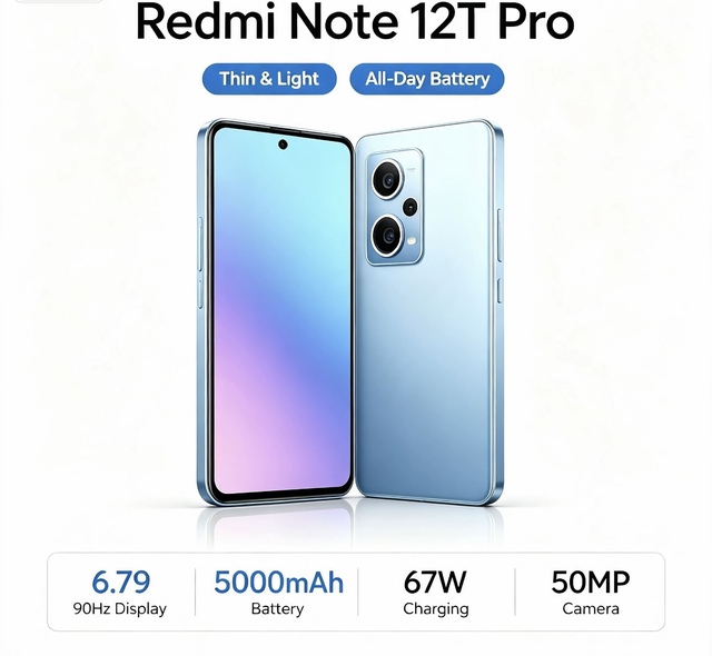 Unlocked Redmi Note12 Pro 4G Cell Phone 6.67 HD Display 50MP Rear Camera Octa Core Global Smartphone