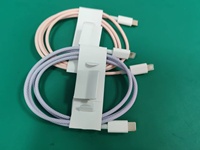 Câble de charge rapide Type-C en nylon rose Pd20w avec conducteur en cuivre composite pour téléphones mobiles IOS/Android