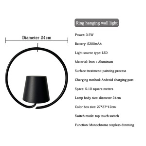 <span class=keywords><strong>Lampada</strong></span> <span class=keywords><strong>da</strong></span> <span class=keywords><strong>Parete</strong></span> LED Ricaricabile USB Zafferano <span class=keywords><strong>Poldina</strong></span> Design Nordico Senza Fili IP54 per Esterni - Product Image 6