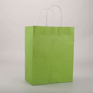 White Brown Recyclable Kraft Paper Twisted Handle Shopping Carrier Bag Logo <b>Lamination</b> for Promotion Exhibition Supermarket - Product Image 4