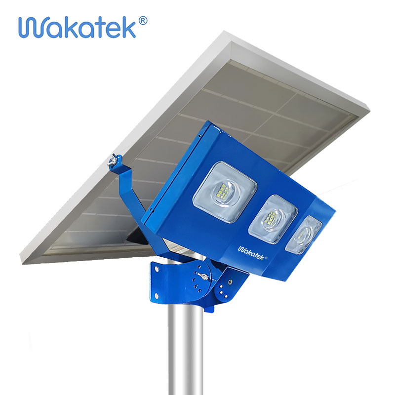 WAKATEK High Frequency 30W Poly Solar Panel 300W Outdoor Solar Flood Light Solar Street Lights