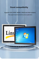 13,3 ''15,6'' 18,5 ''21,5'' ABS Marco abierto Multi-táctil Capacitivo Monitor industrial frontal IP65 con IPS LCD 2K