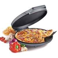 ANWELL İç Mekan Elektrikli Pizza Izgarası Yapışmaz Pizza Yapma Makinesi Ev İçin, Calzone Yapıcı, Elektrikli Pizza Fırını