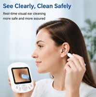 Caméra d'otoscopie visuelle autonome sans fil 1080P HD 10MP avec écran 4,3 pouces et 6 LED, facile à utiliser pour l'élimination du cérumen