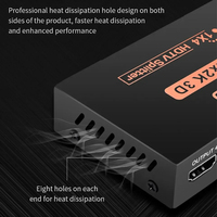 Répartiteur HDMI Ultra HDTV Haute Vitesse 4Kx2K, Répartiteur Vidéo HDMI 4 Ports 1x4, Répartiteur HDMI V1.4 K30Hz 1 Entrée 4 Sorties, 4K 3D 1080P