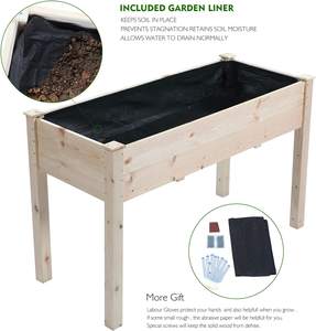 Grand lit de jardin de légumes en bois de bambou, paysage extérieur, plantation de fleurs surélevées, offre spéciale 2022 - Product Image 2