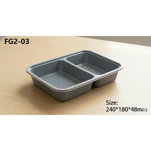 กล่องพลาสติกใส่อาหารแบบใช้แล้วทิ้ง ดีไซน์มินิมอล พร้อมฝาปิด 4 ช่อง ใช้กับไมโครเวฟได้ เหมาะสำหรับอาหารแบบซื้อกลับบ้านและเตรียมอาหาร - Product Image 4