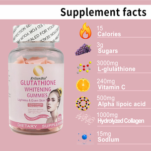 Penjualan Terbaik Glutathione pemutih Gummies meringankan bahkan warna kulit suplemen makanan - Product Image 5