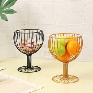 Keranjang Buah Kawat Gaya Nordik Sederhana, Keranjang Penyimpanan Camilan Ruang Tamu untuk Rumah, Keranjang Buah dan Camilan Logam untuk Ruang Tamu - Product Image 3