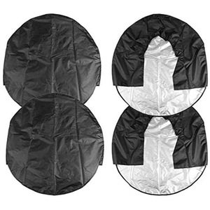 Fundas para neumáticos de 81 cm, impermeables, de poliéster, negras, para protección de vehículos recreativos - Product Image 1