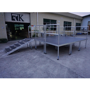 Rail Height Adjustable Mobile Aluminum Stage with CE Certification Easy Assembly for Weddings Concerts & Events - Product Image 4