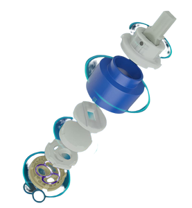 Vòi rửa chén nhà bếp, vòi trộn nước nhà bếp một tay cầm, cao cấp, hình vuông, mạ điện, hợp kim kẽm mạ crôm, nhựa hiện đại - Product Image 4