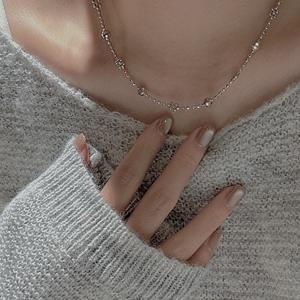 Collier pendentif clé iris en argent pur S925, luxe léger, design de niche, style rétro palais, chaîne de clavicule, tendance - Product Image 2