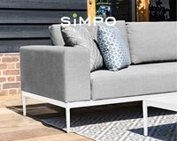 SIMPOLIFESTYLE Premium Resort Outdoor-Möbel EVE Lounger Luxus Terrasse Garten Hotel Villa Wohnzimmer Wasserdichtes Aluminium