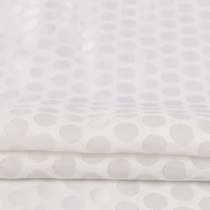 Écharpe en soie xinjiang pour femmes, 114cm, tissu blanc à pois, 100%, vente en gros