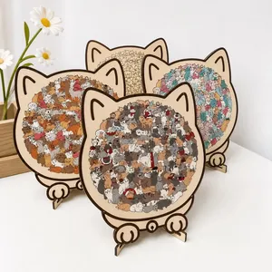 <span class=keywords><strong>Puzzle</strong></span> in Legno Personalizzato a Forma di Gatto, Pezzi Irregolari, <span class=keywords><strong>Puzzle</strong></span> di Animali con Cornice <span class=keywords><strong>per</strong></span> Adulti, Regalo Promozionale - Product Image 1