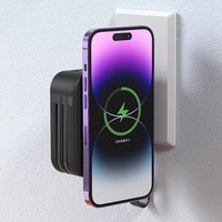 5 en 1 Portable 10000mAh Logo personnalisé Banque d'alimentation de voyage magnétique AU EU UK Plug AC Travel Power Adapter Charger avec câbles