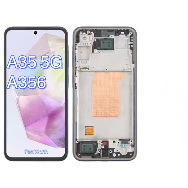 For A35 5G Screen Assembly with Frame A356 AMOLED 6.62" Integrated Replacement Display 100% Tested 18-Month Warranty