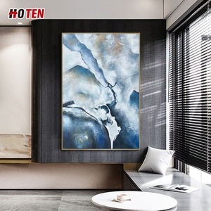 Dipinto Murale Nordico per Soggiorno, Dipinto a Mano su Tela, Moderno Astratto con Abbinamento di Colori, Decorativo, Dimensioni Personalizzabili, Pittura a Olio - Product Image 4