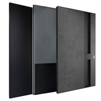 Porte d'entrée extérieure résidentielle moderne en acier inoxydable anti-effraction pour villa et bâtiments commerciaux