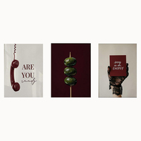 HAOWAI OEMODM 3pcs Set Poster Fashion Mewah, 3 Cetakan Fashion Mewah, Seni Dinding Desainer, Dekorasi Hypebeast, Seni Dinding Gadis Keren