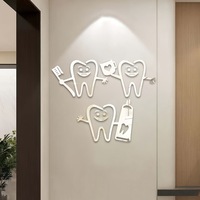 Autocollants Muraux en Acrylique DIY, Design Dents et Poings, Décoration Amovible pour Salon, Chambre, Cuisine, Plusieurs Couleurs, Modèle Chine 399